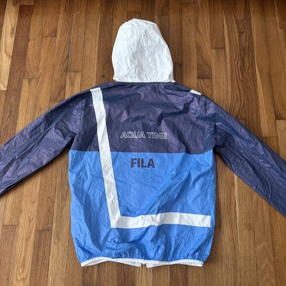 Fila X Acqua di Parma Limited Edition Tyvek Windbreaker Jacket Italy Aqua Time - Picture 6 of 6